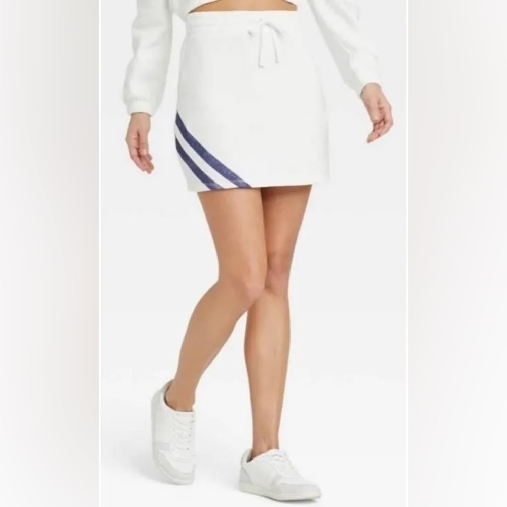 White and Blue Women's Skirt